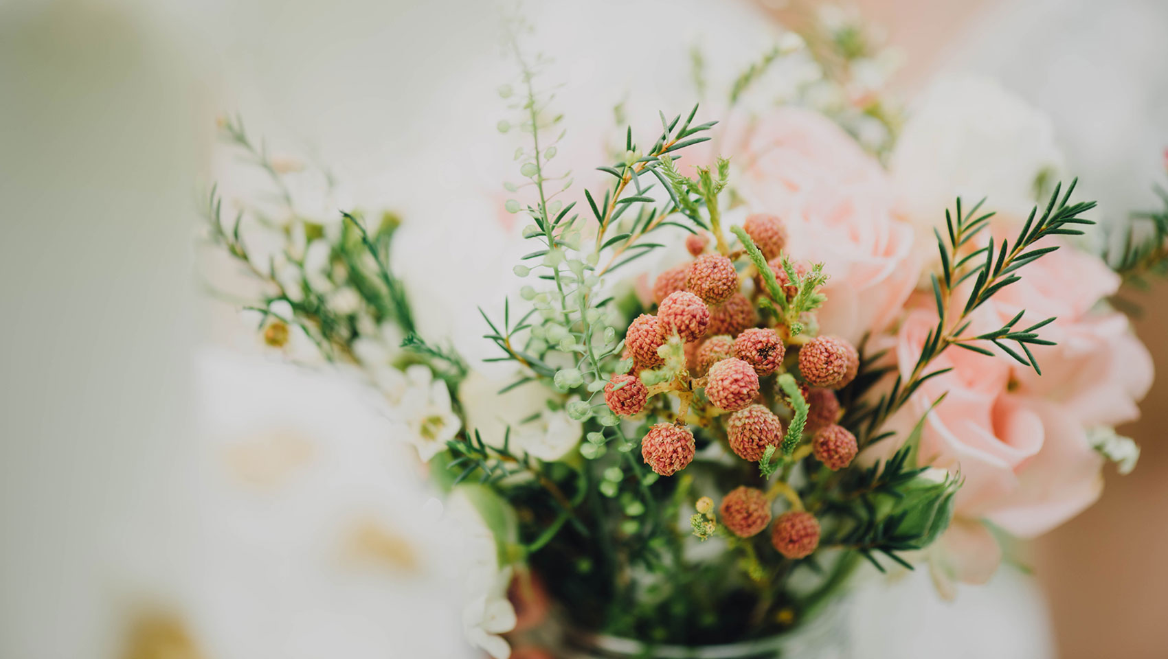 a wedding bouquet of pink flowers